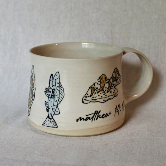 fishes and loaves mug
