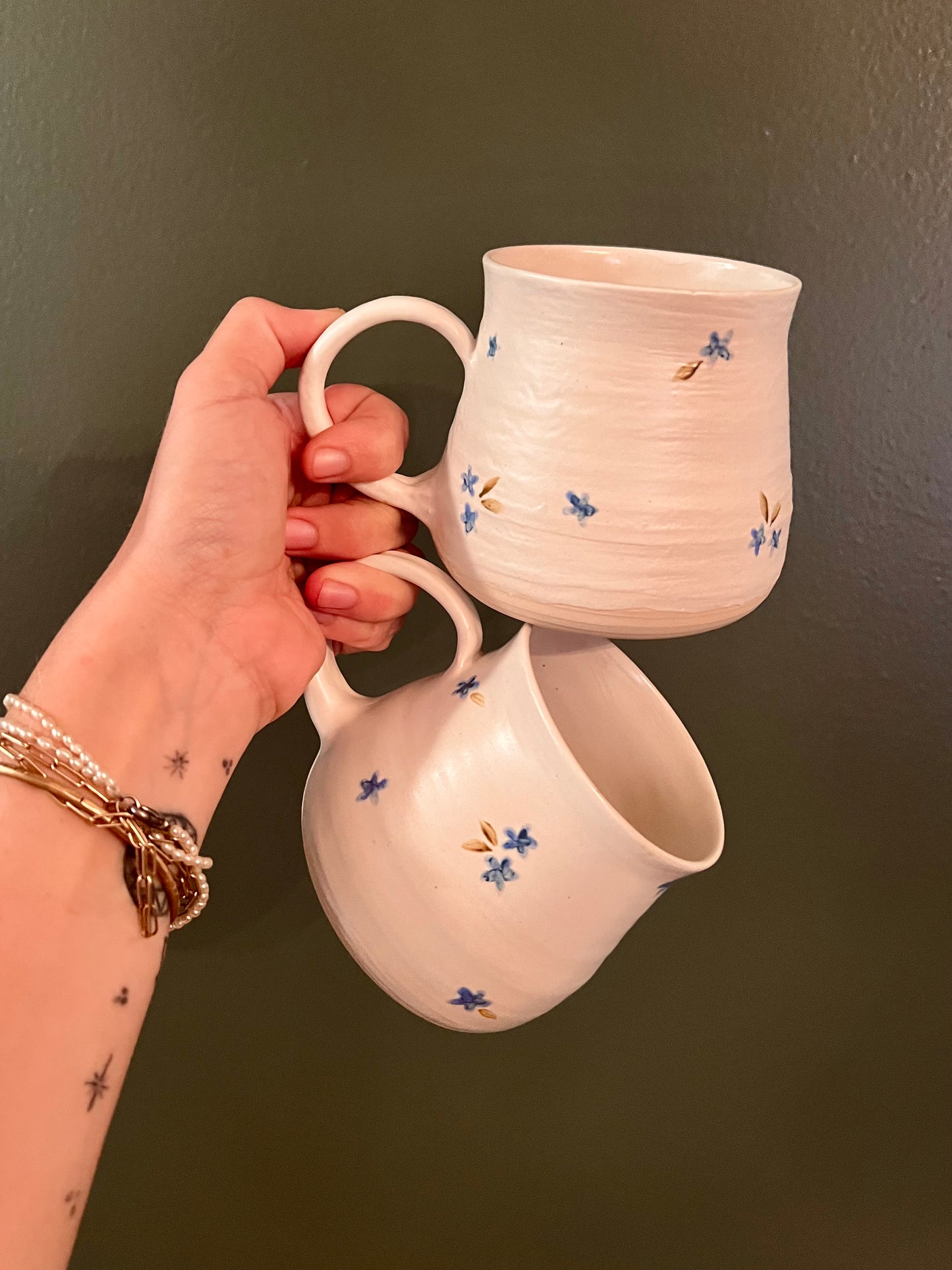 sweet blue morning mug