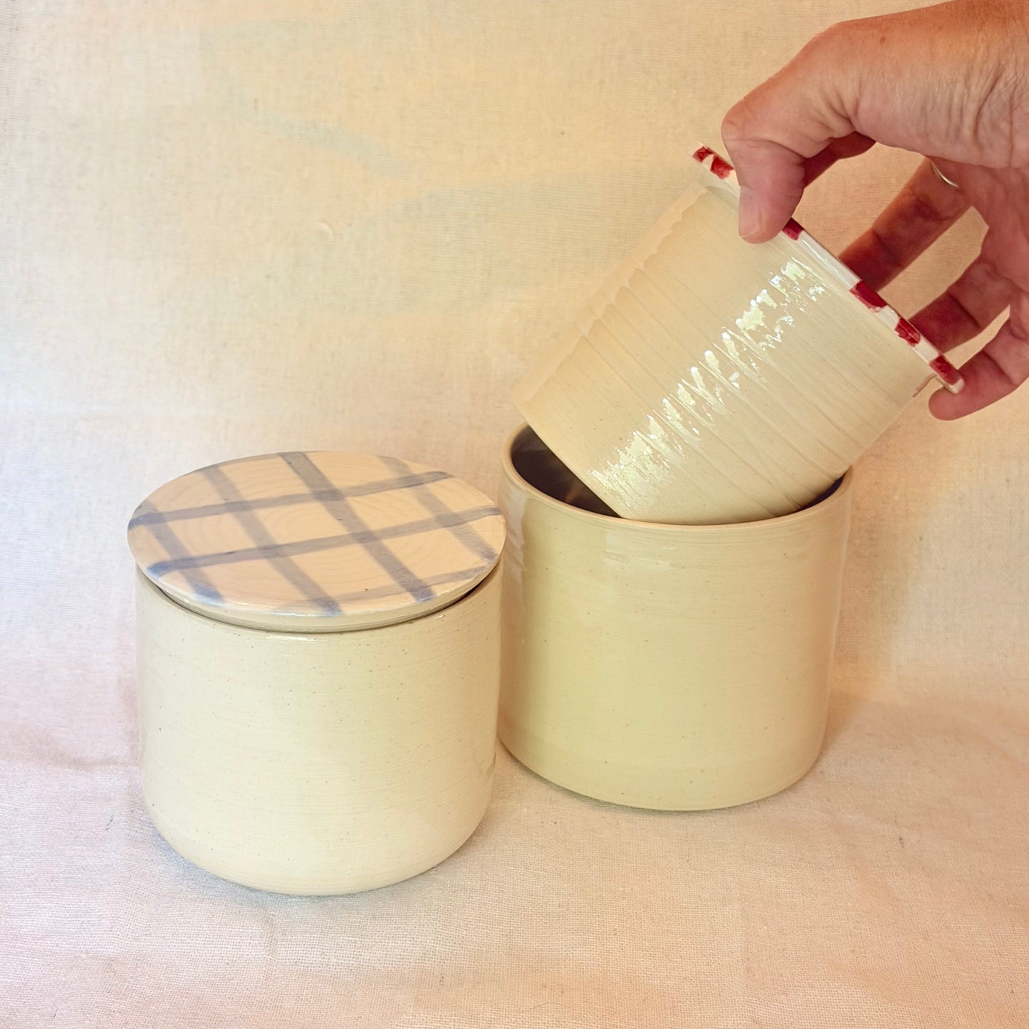 plaid butter bell