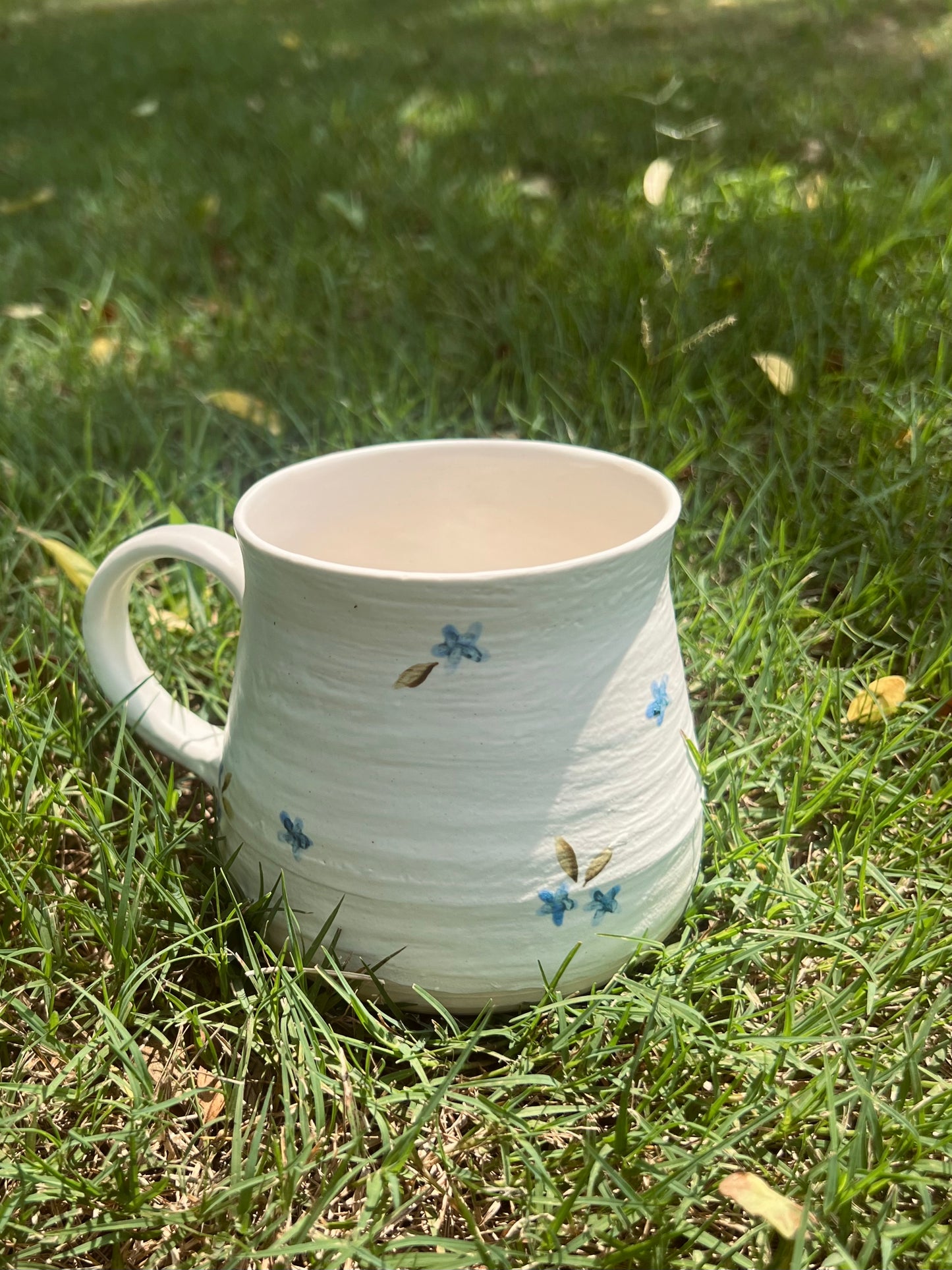 sweet blue morning mug